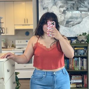 Burnt Sienna Flowy Top